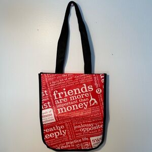 Lululemon Athletica signature reusable Red Tote